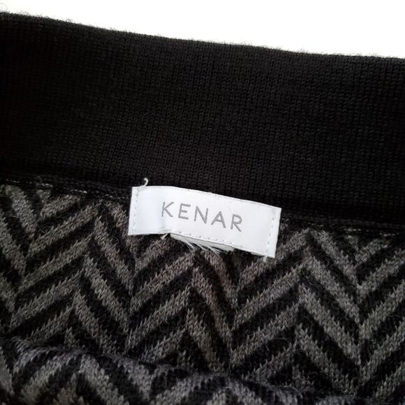 Kenar | Zig-Zag Mixed Pattern Wool Blend Skirt - Picture 2 of 5